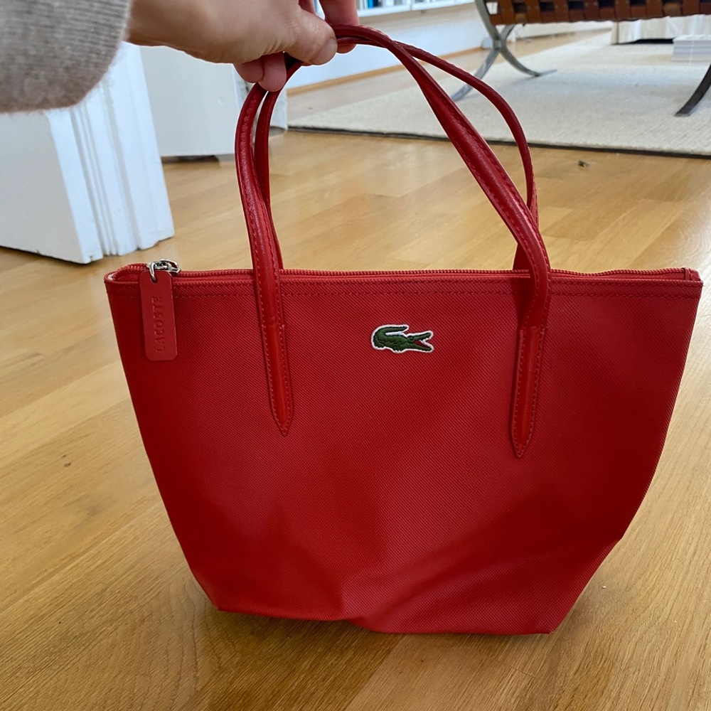 Retro 90s chic Lacoste red bag